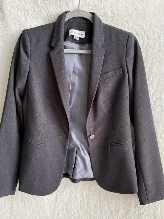 Calvin Klein Jackets & Blazers - NWOT Calvin Klein Suit Jacket - Charcoal Gray - Size 6P